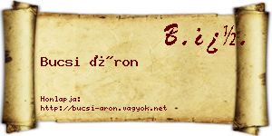 Bucsi Áron névjegykártya
