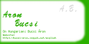 aron bucsi business card